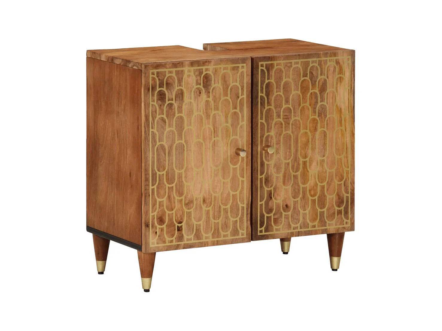 Armoire lavabo de salle de bain bois massif de manguier FR555346