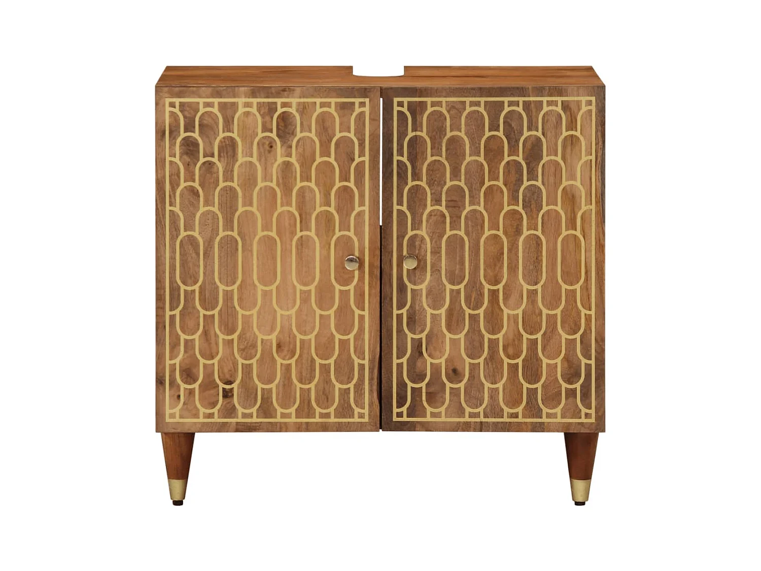 Armoire lavabo de salle de bain bois massif de manguier FR555346