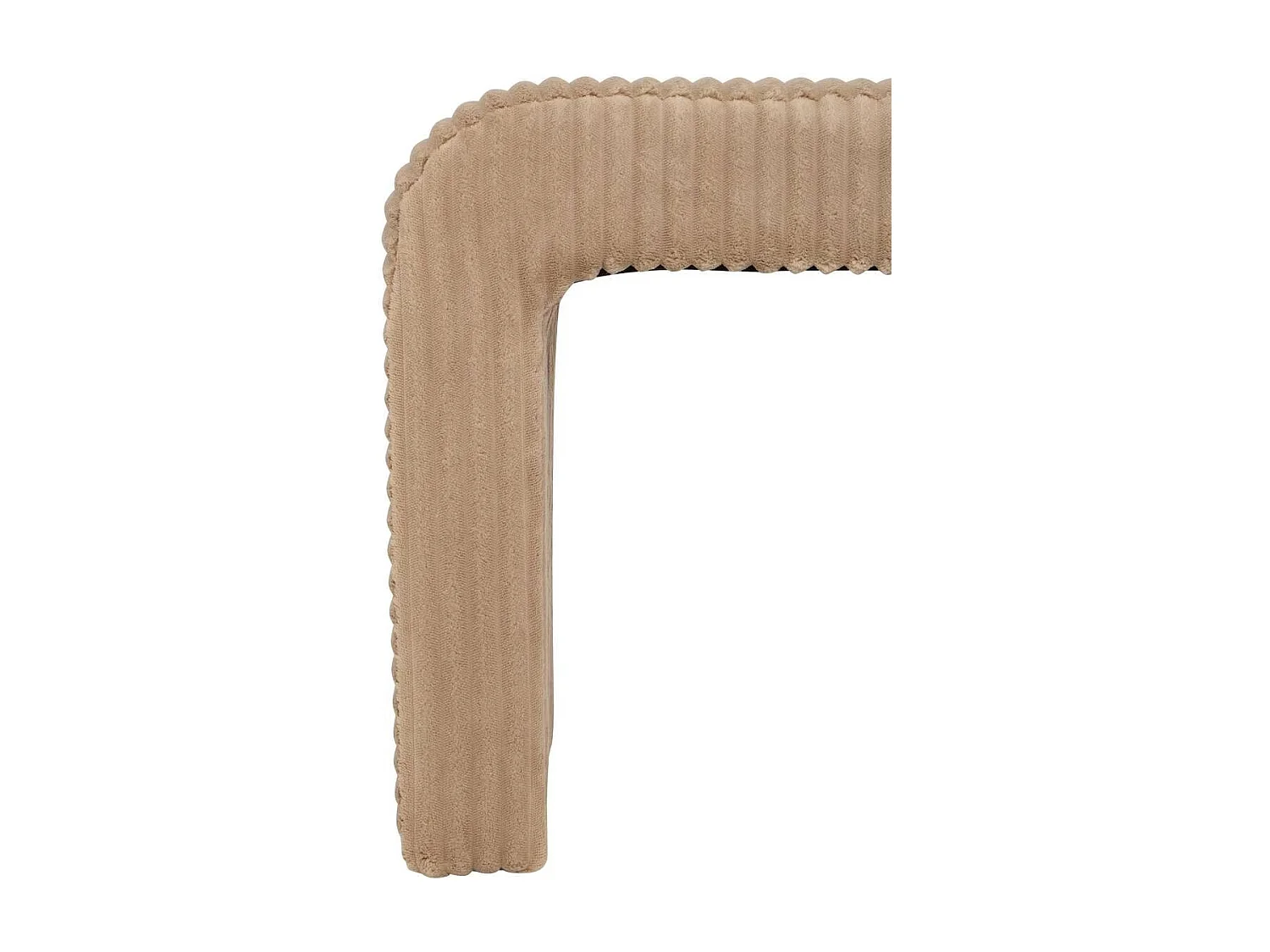 Pouf Arche Velours Côtelé "Sevi" 43cm Beige Foncé