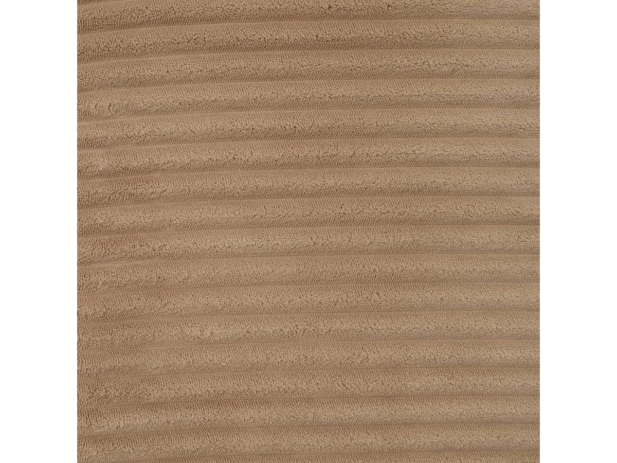 Pouf Arche Velours Côtelé "Sevi" 43cm Beige Foncé