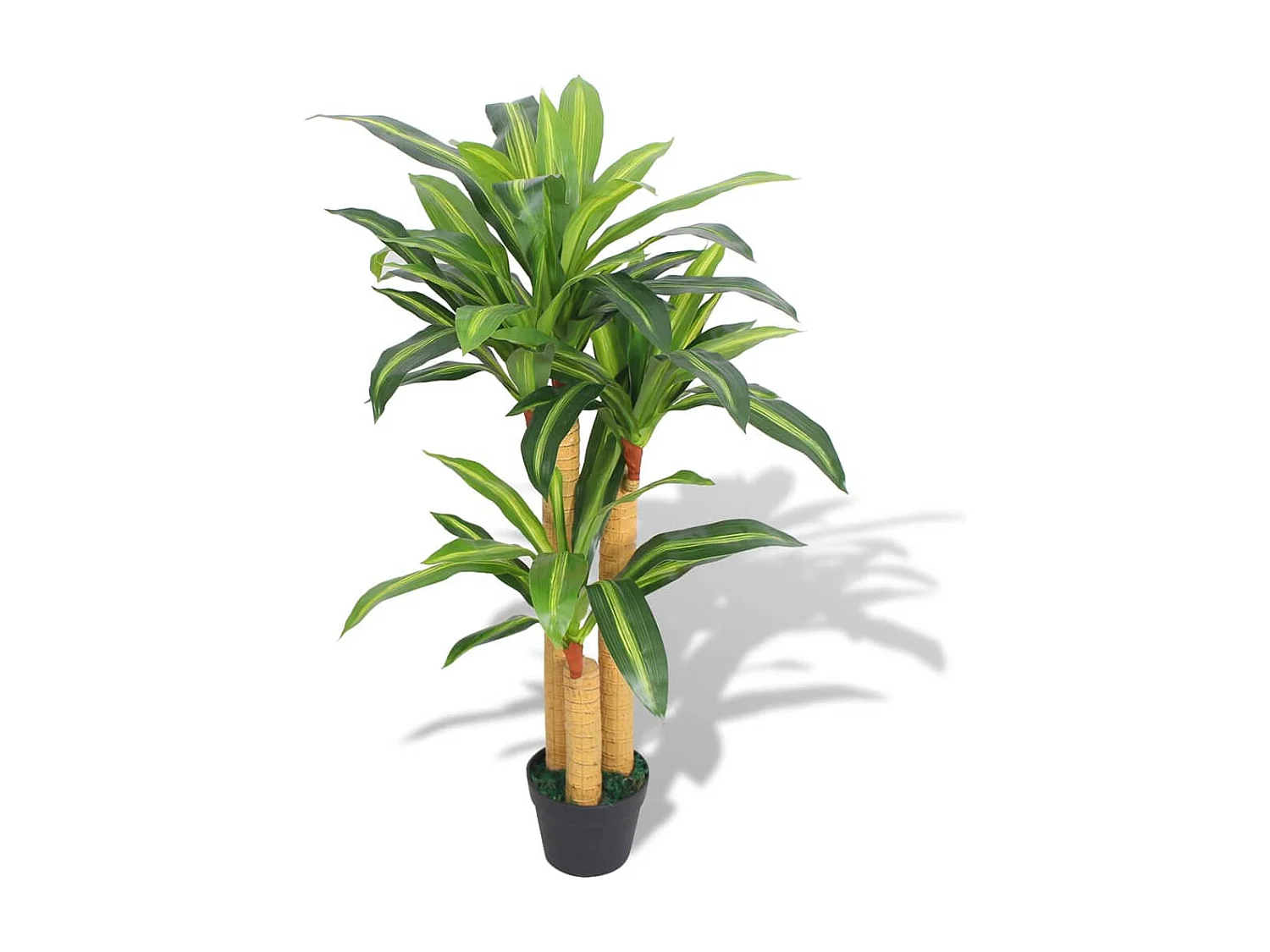 Kunst dracena plant met pot 100 cm groen BE675288