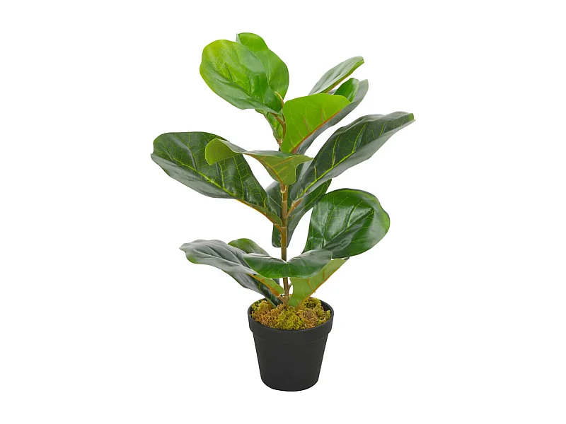 Planta figo folhas de violino artificial com vaso 45 cm verde PT668542