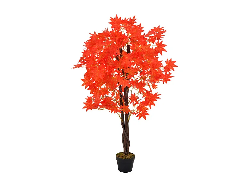 Planta bordo artificial com vaso vermelho 120 cm PT986757