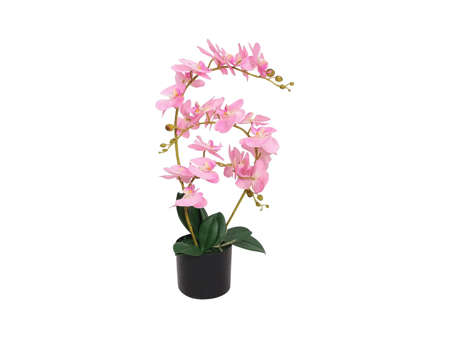 Kunstplant orchidee met pot 65 cm roze BE898439