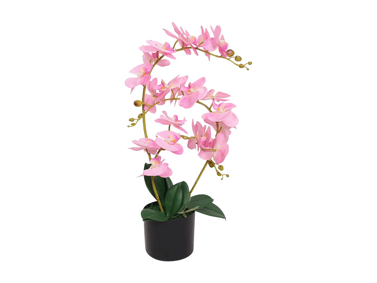 Kunstplant orchidee met pot 65 cm roze BE898439