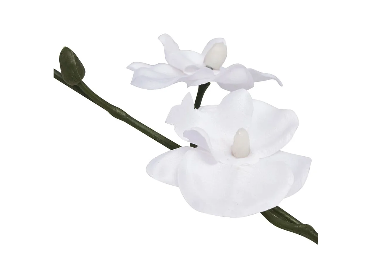 Kunstplant orchidee met pot 30 cm wit BE195797