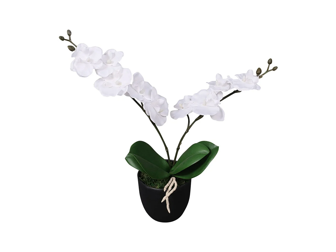 Plante artificielle avec pot Orchidée 30 cm Blanc FR757471