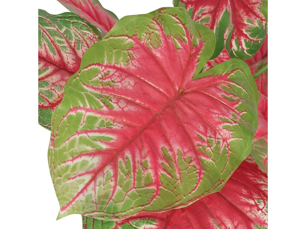 Kunstplant caladium met pot 85 cm groen en rood BE470668