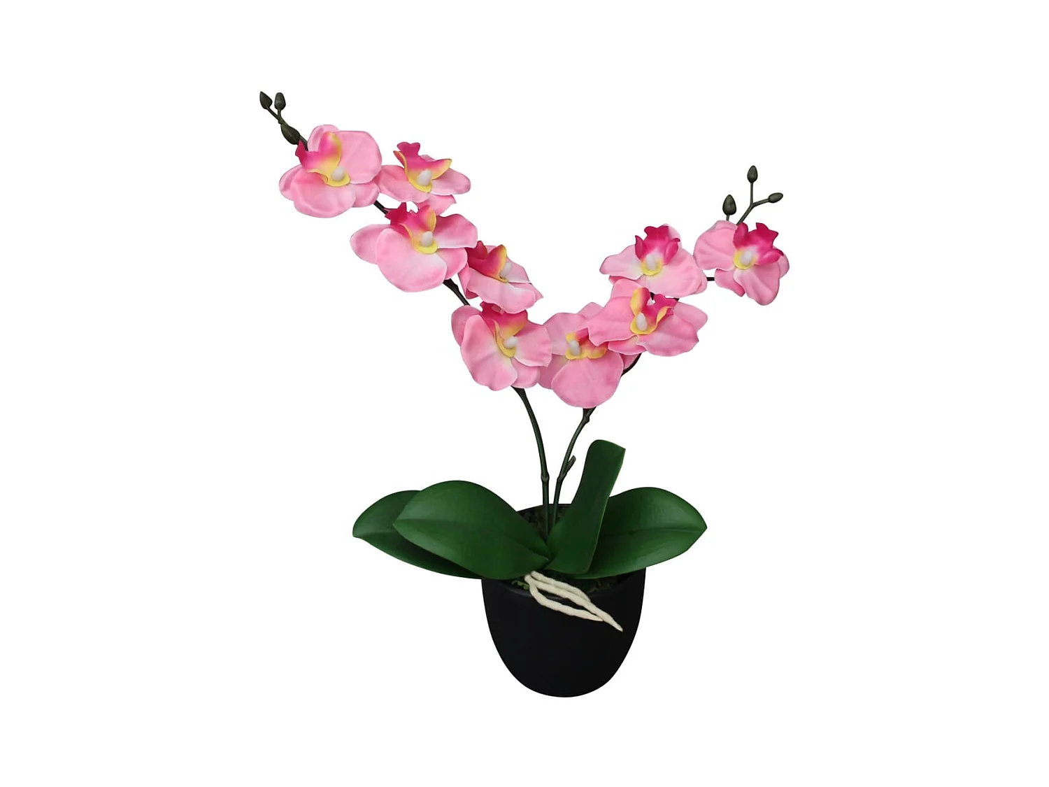 Kunstplant orchidee met pot 30 cm roze BE895431