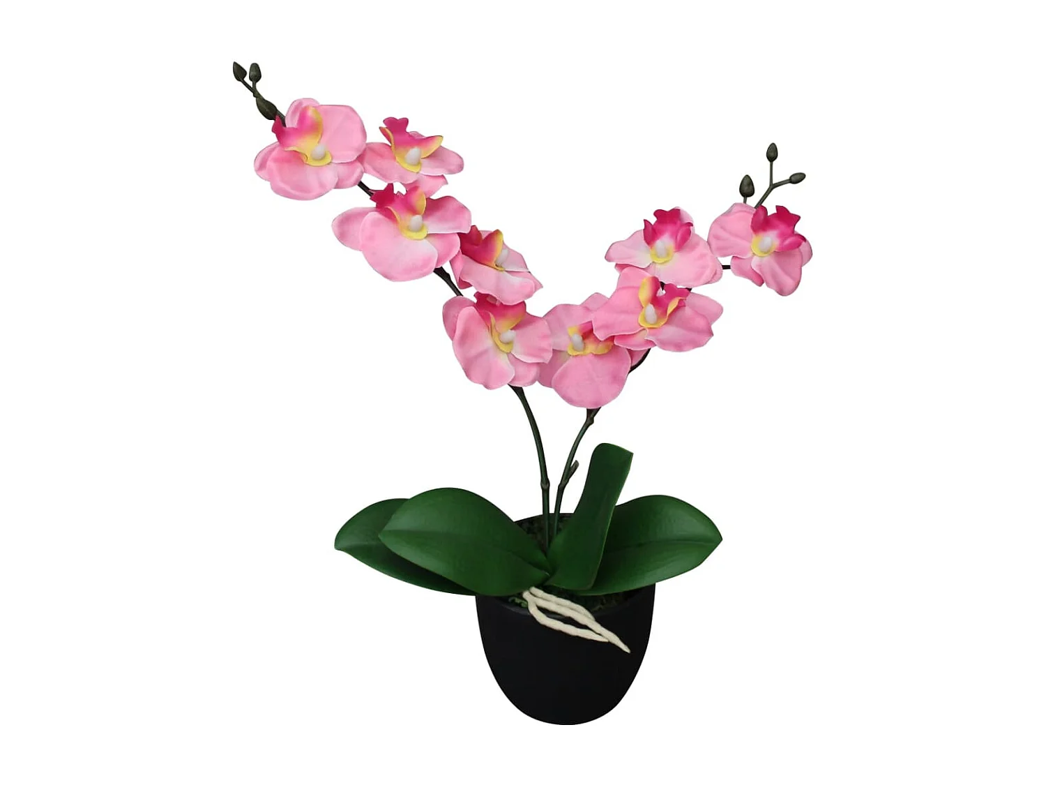 Planta artificial orquídea con macetero 30 cm rosa ES389286