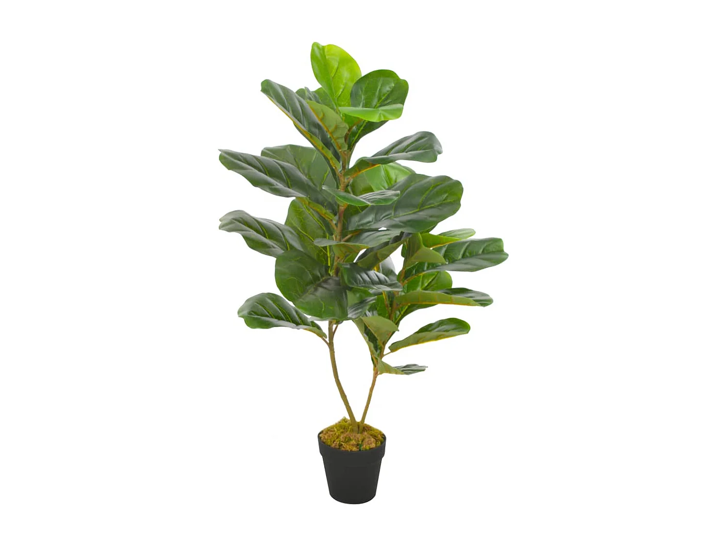 Planta figo folhas de violino artificial com vaso 90 cm verde PT663480