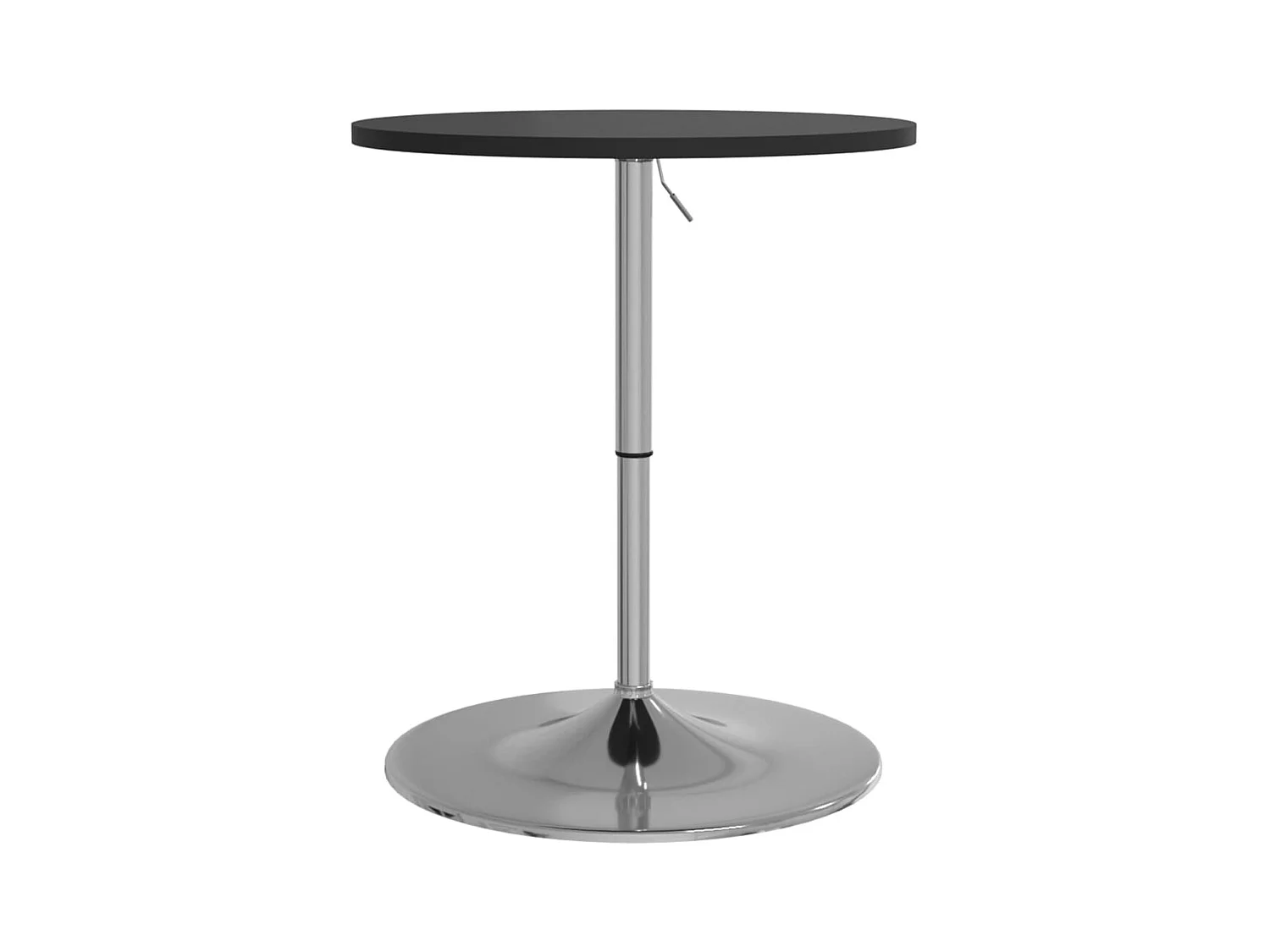 Meuble de bar noir 60x60x90 cm bois d'ingénierie et acier chromé FR464104