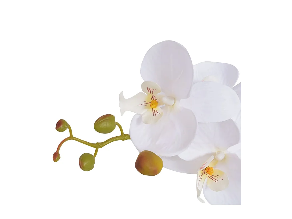 Kunstplant met pot orchidee 75 cm wit BE619130