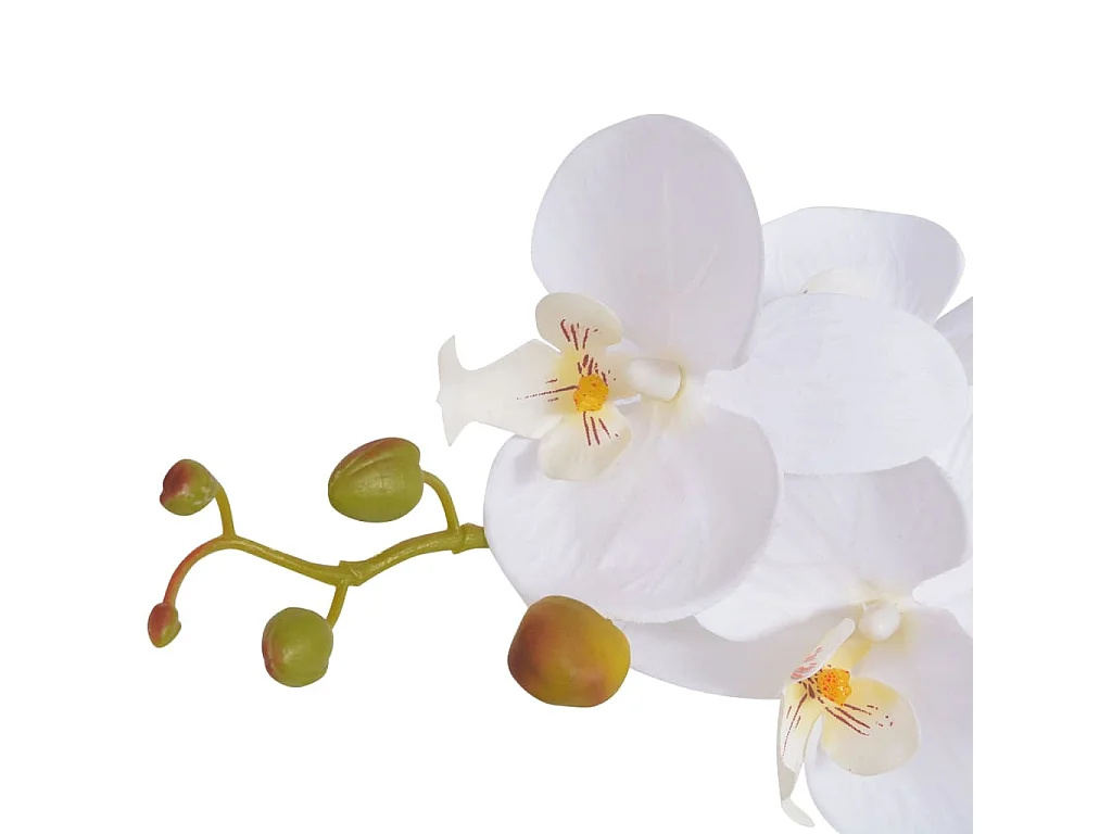 Planta orquídea artificial com vaso 75 cm branco PT193203