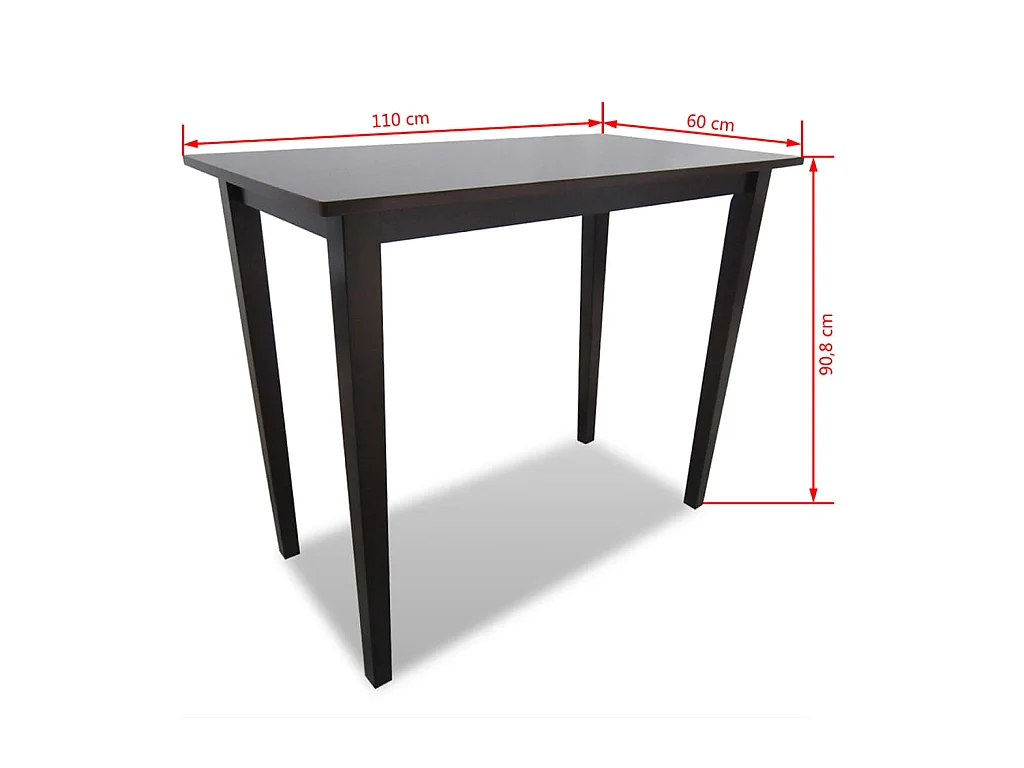 Mesa alta de madera marrón ES740302