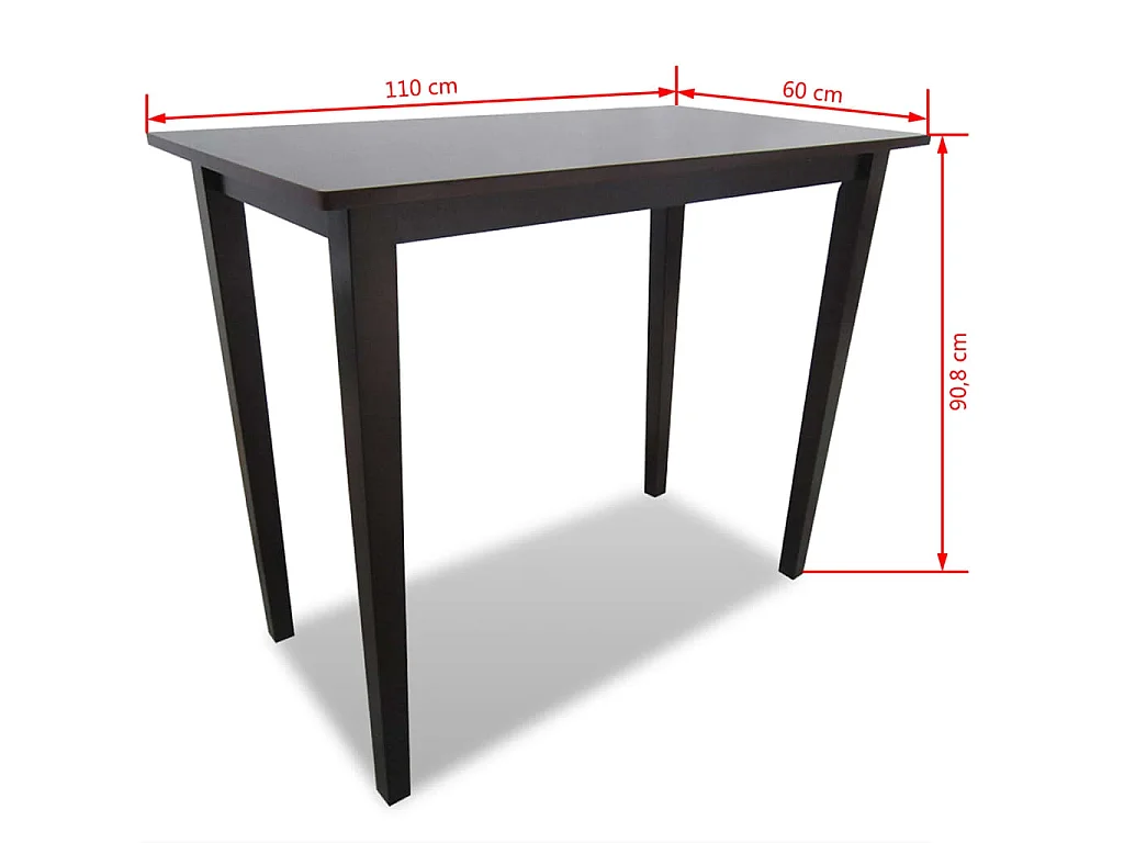 Meuble de bar en bois Marron FR644639