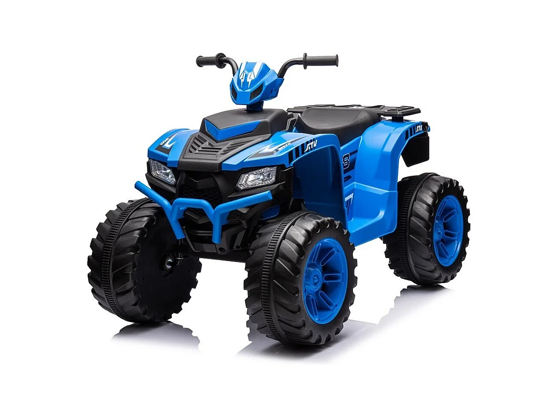 Quad Électrique Enfant 24V avec Musique, Lumières LED, Pédale & Démarrage Lent - Vitesse 2,8/5 km/h - Charge 35kg - 3-8 Ans (Bleu)