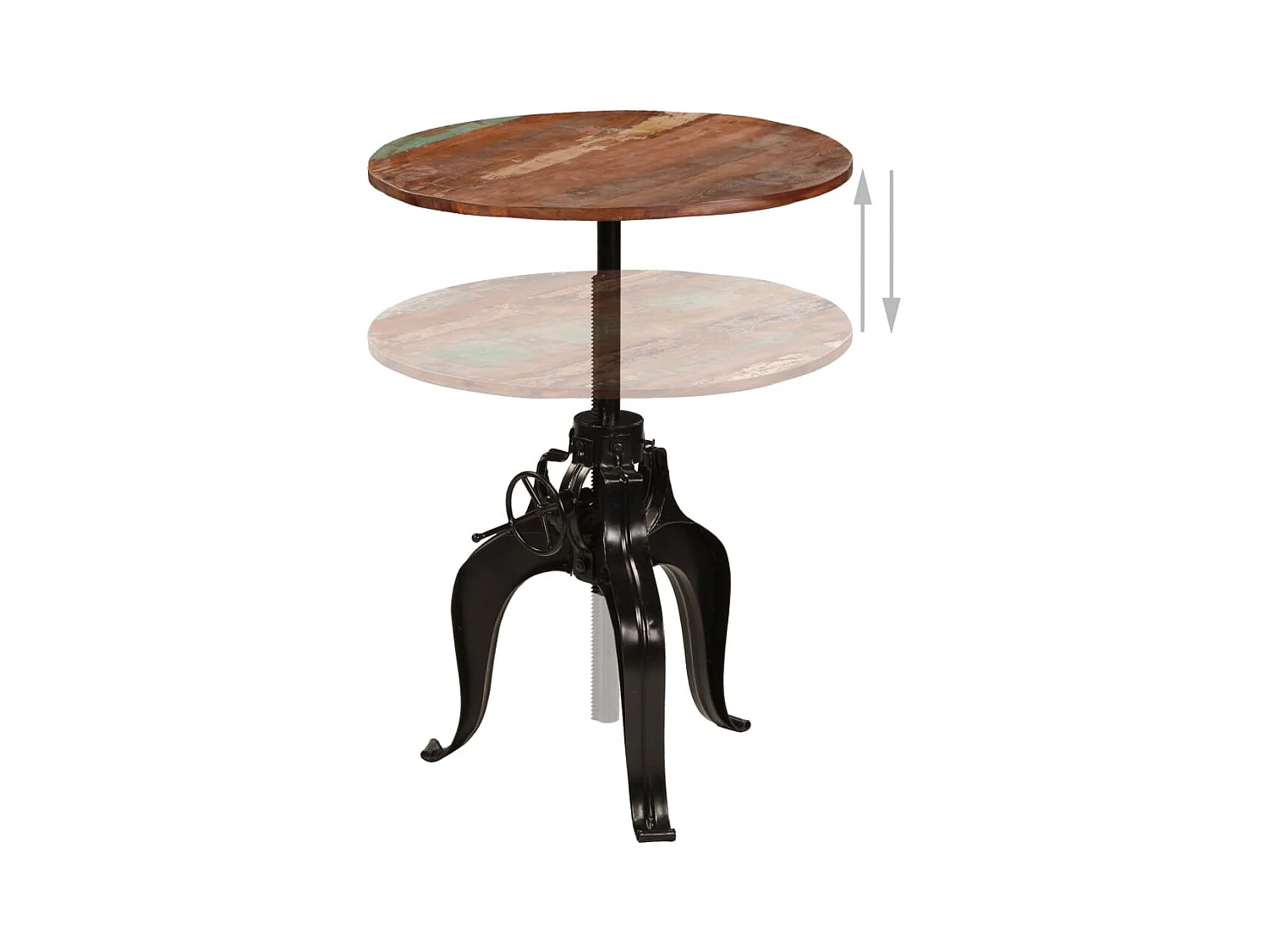 Mesa de bar madera maciza reciclada 75x(76-110) cm ES523861