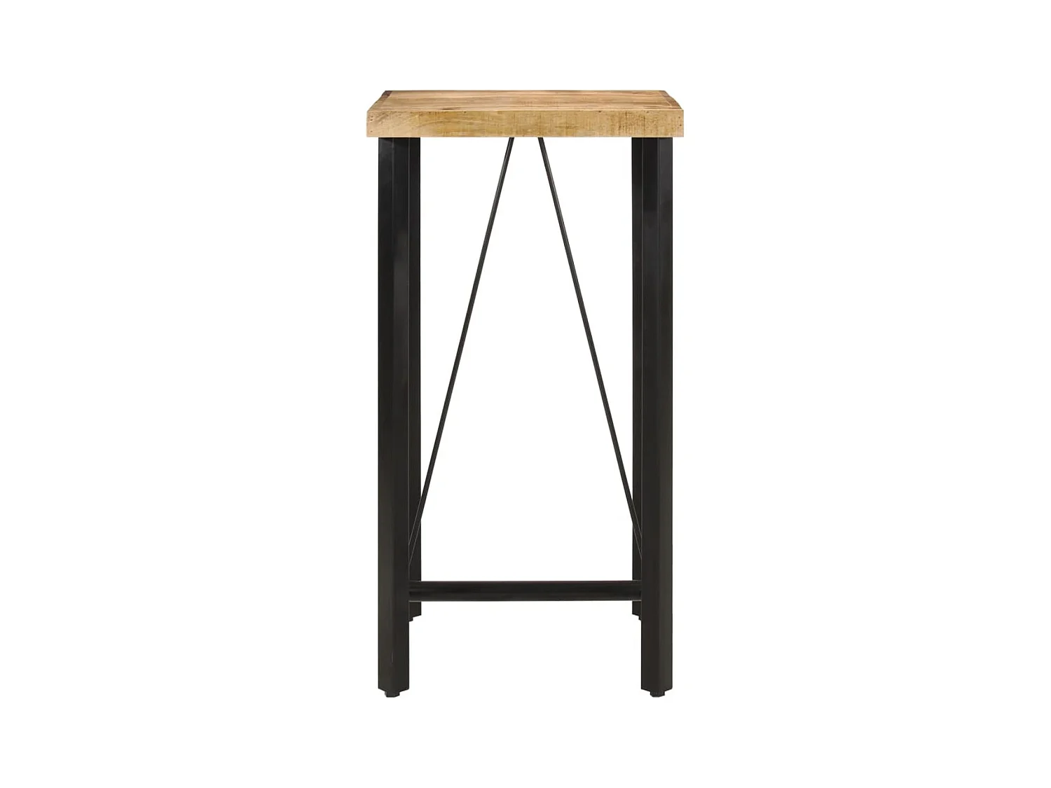 Mesa de bar 55x55x107 cm madeira de mangueira maciça e ferro PT277002