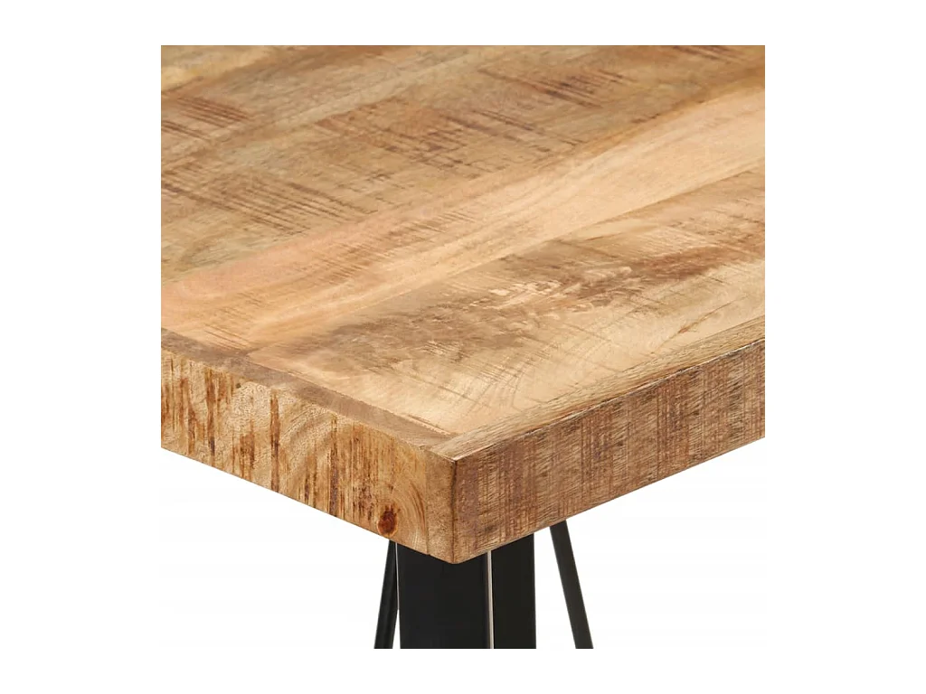 Mesa de bar 55x55x107 cm madeira de mangueira maciça e ferro PT277002