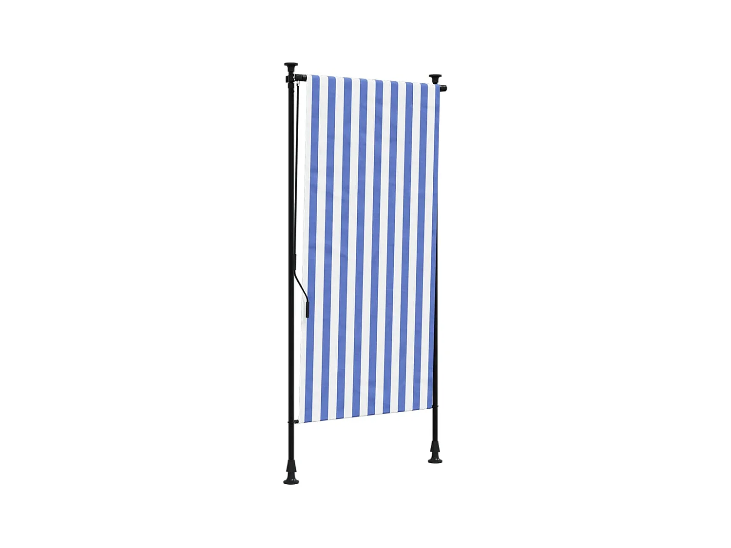 Persiana enrollable exterior tela acero azul blanco 100x270 cm ES148128