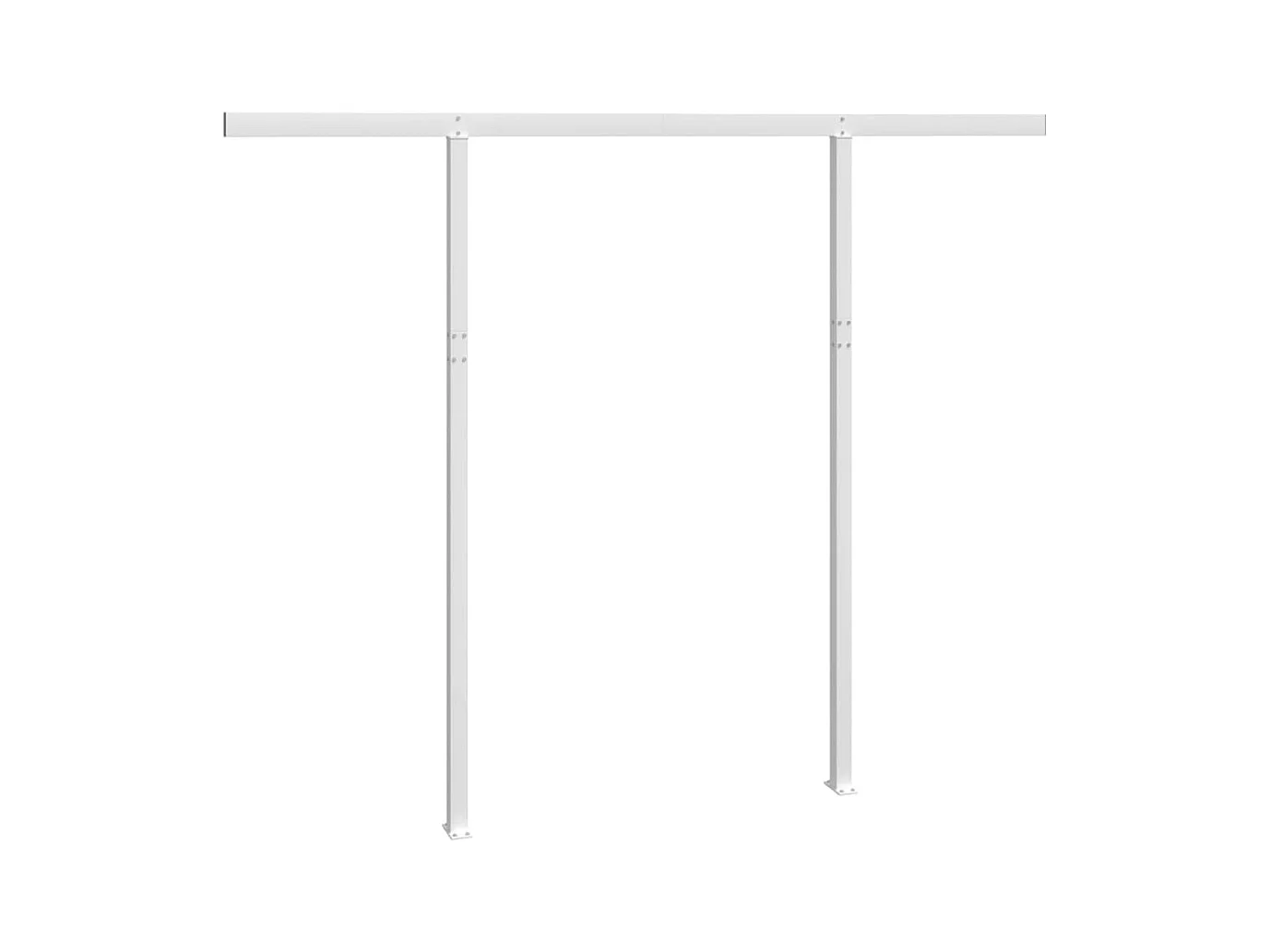 Jeu de poteaux d'Store banne blanc 300x245 cm fer FR796601