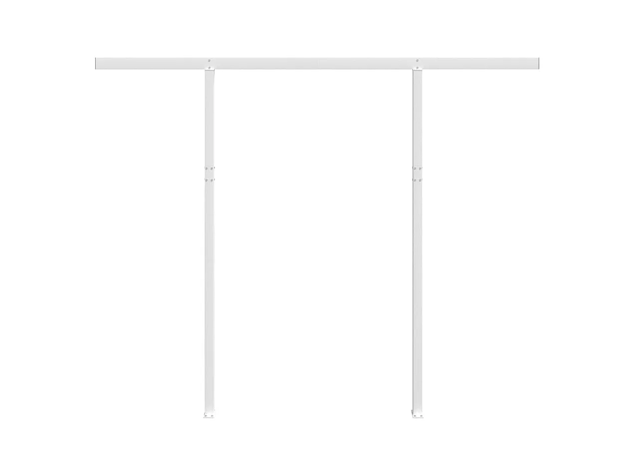Jeu de poteaux d'Store banne blanc 300x245 cm fer FR796601