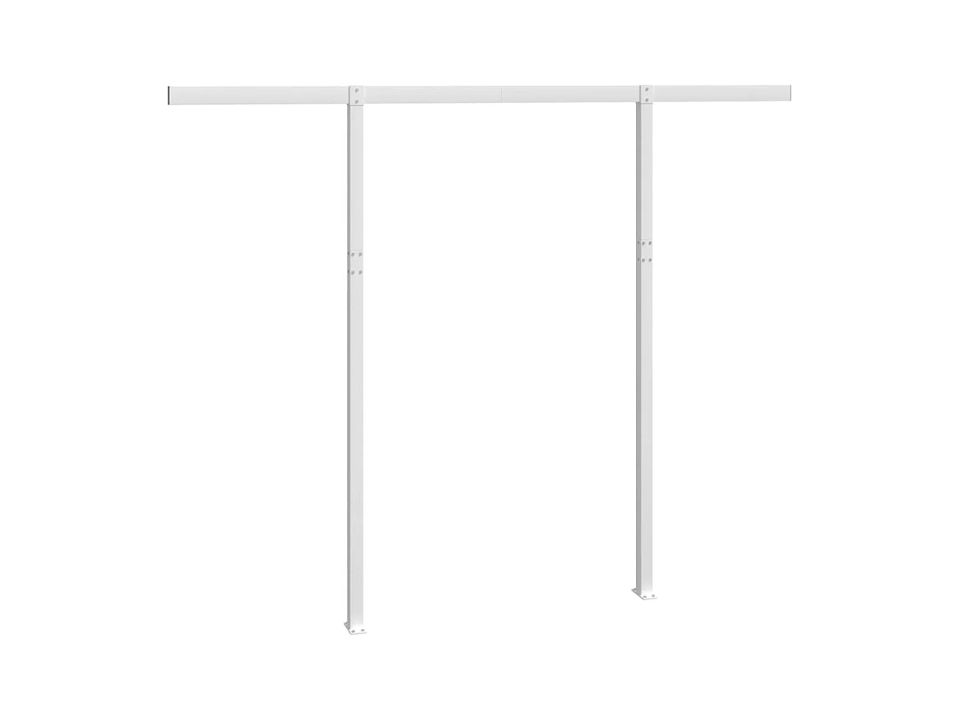 Jeu de poteaux d'Store banne blanc 300x245 cm fer FR796601