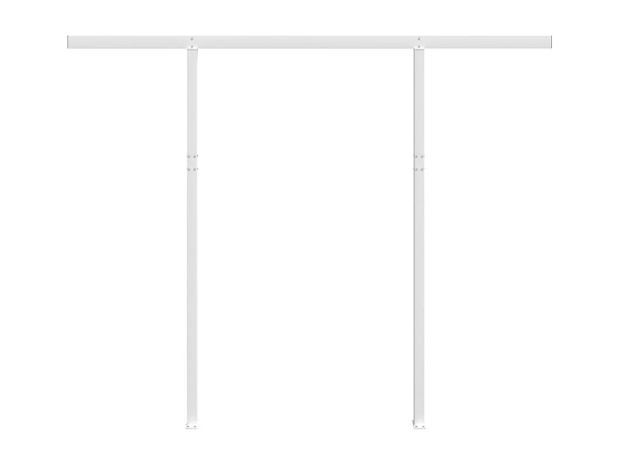 Jeu de poteaux d'Store banne blanc 300x245 cm fer FR796601