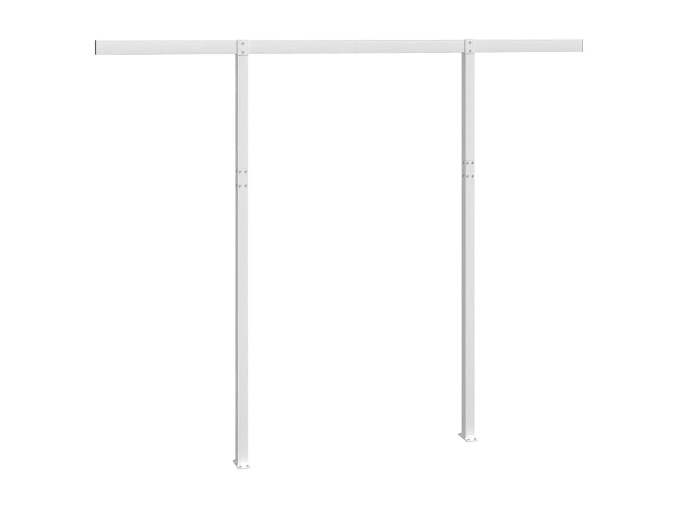 Jeu de poteaux d'Store banne blanc 300x245 cm fer FR796601