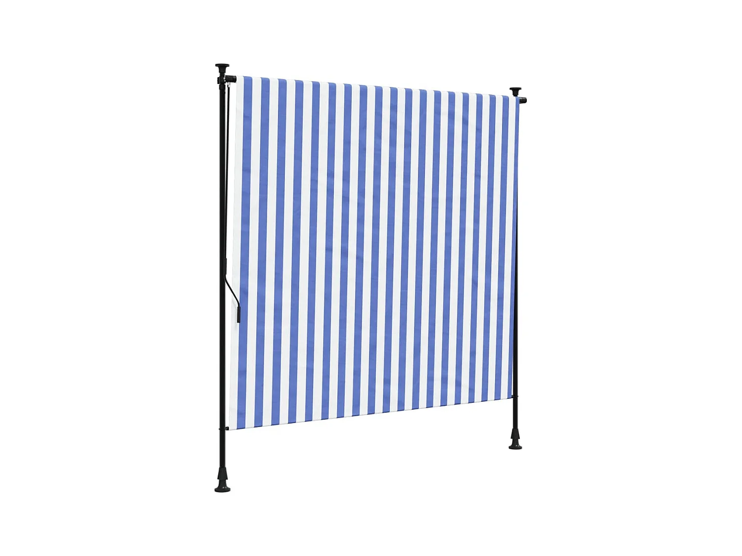 Persiana enrollable exterior tela acero azul blanco 200x270 cm ES168781