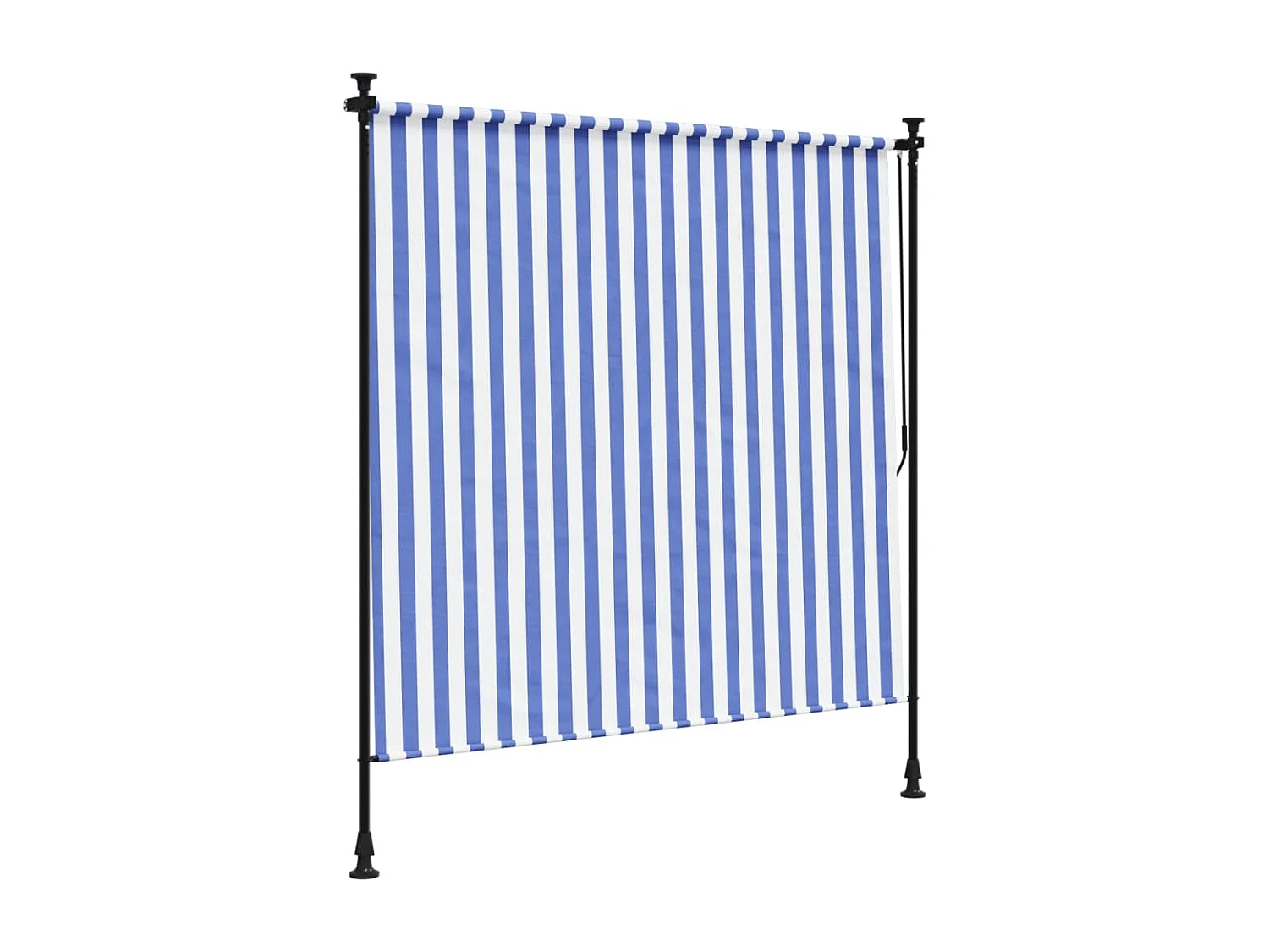 Persiana enrollable exterior tela acero azul blanco 200x270 cm ES168781