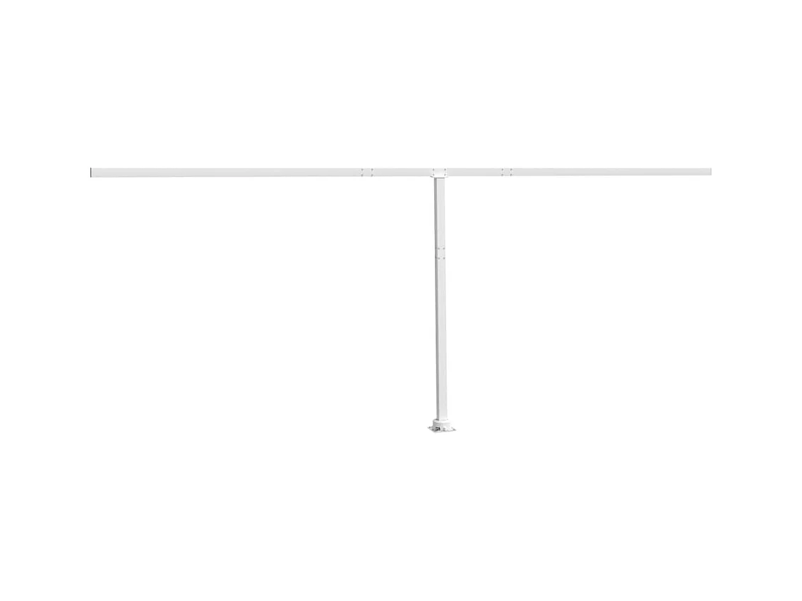 Jeu de poteaux d'Store banne blanc 600x245 cm fer FR327668