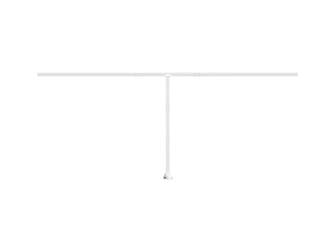 Jeu de poteaux d'Store banne blanc 600x245 cm fer FR327668