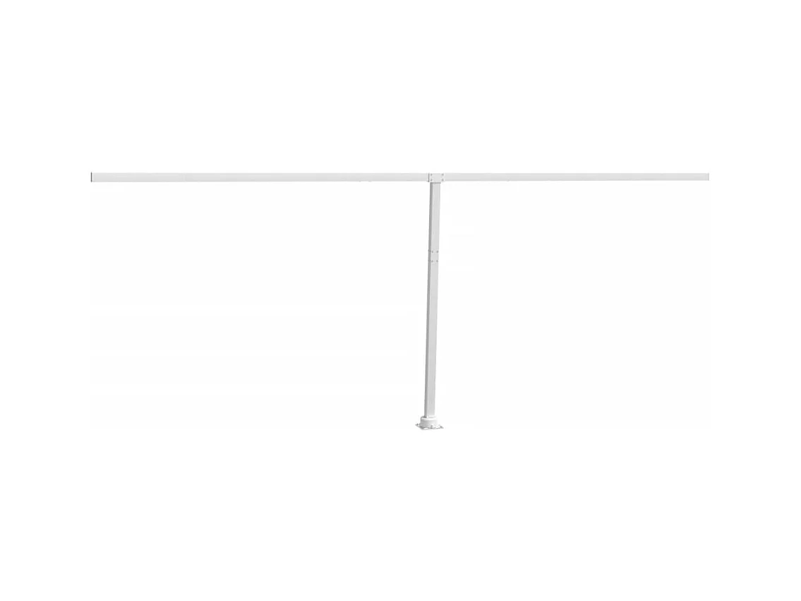 Jeu de poteaux d'Store banne blanc 600x245 cm fer FR327668