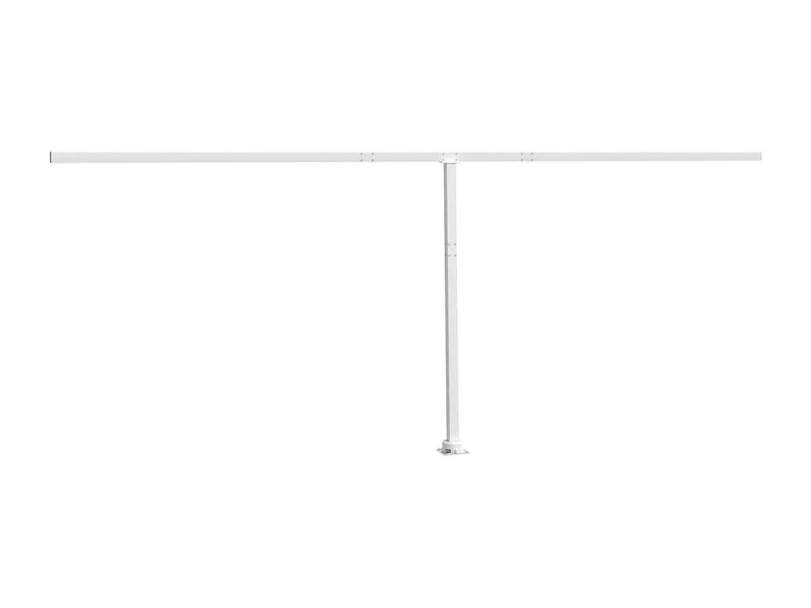 Jeu de poteaux d'Store banne blanc 600x245 cm fer FR327668