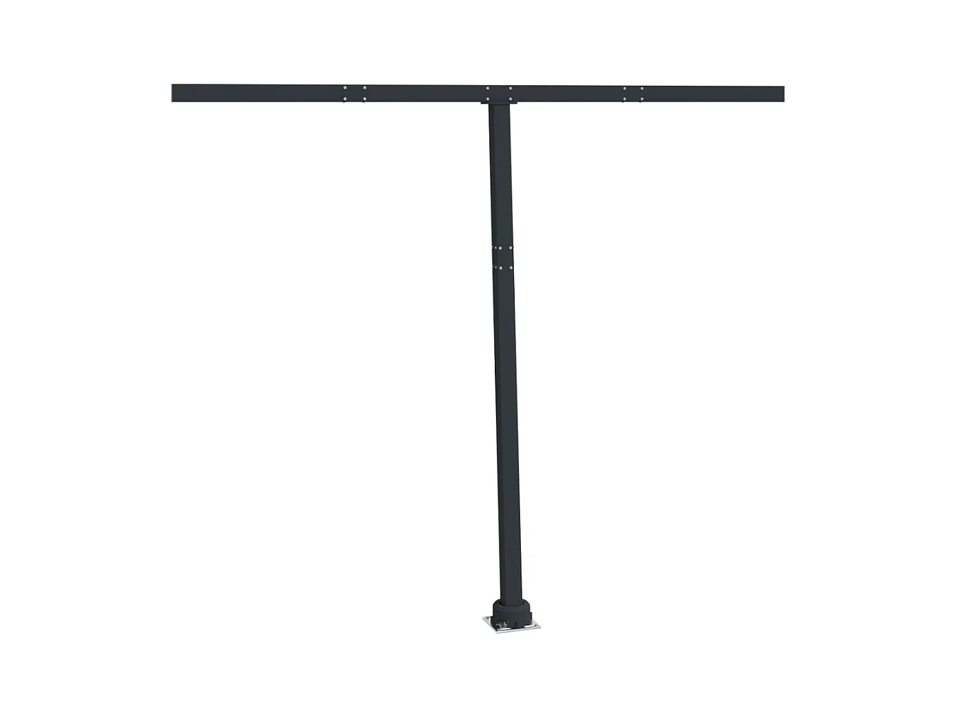Jeu de poteaux d'Store banne anthracite 300x245 cm fer FR763925