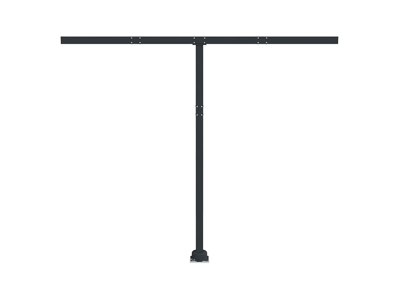 Jeu de poteaux d'Store banne anthracite 300x245 cm fer FR763925