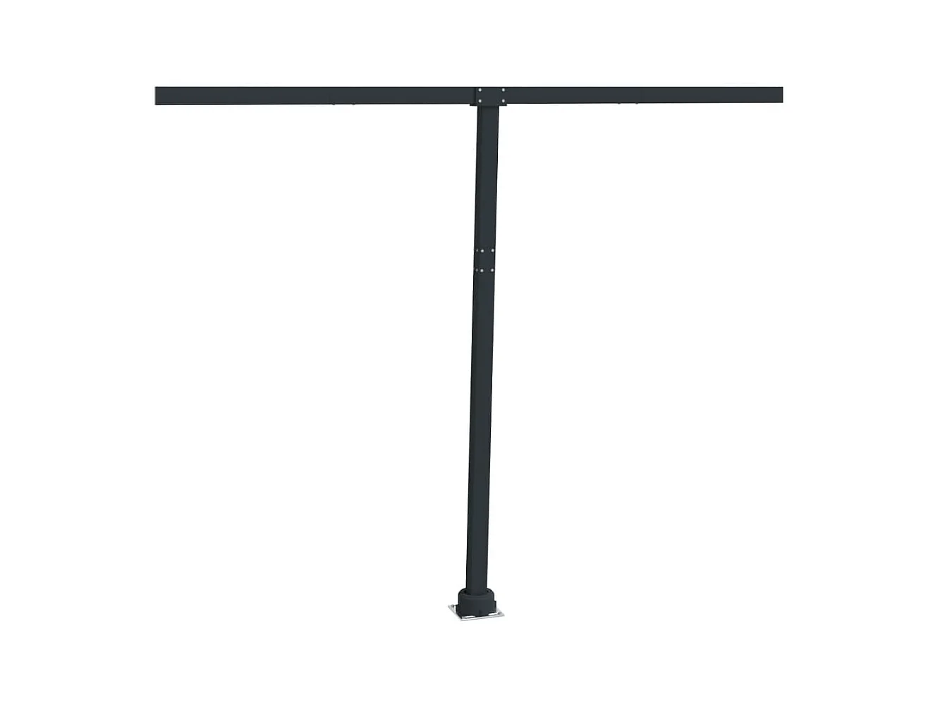 Jeu de poteaux d'Store banne anthracite 300x245 cm fer FR763925