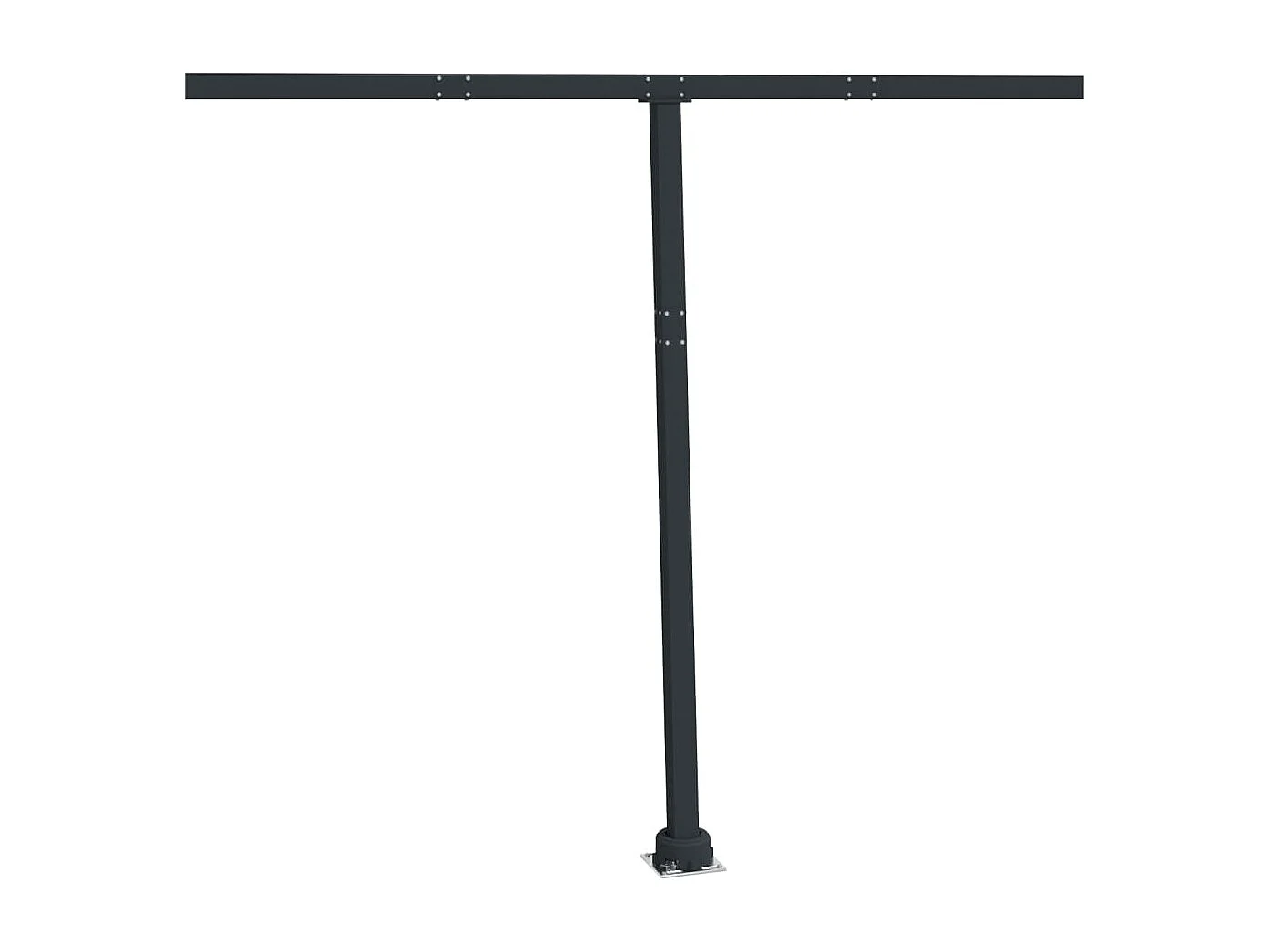 Jeu de poteaux d'Store banne anthracite 300x245 cm fer FR763925