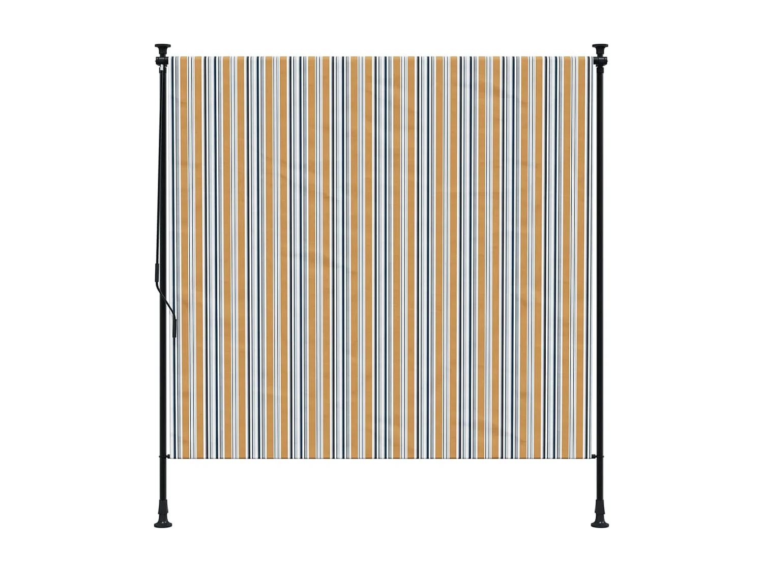 Estore de rolo exterior 200x270 cm tecido/aço amarelo e branco PT878182