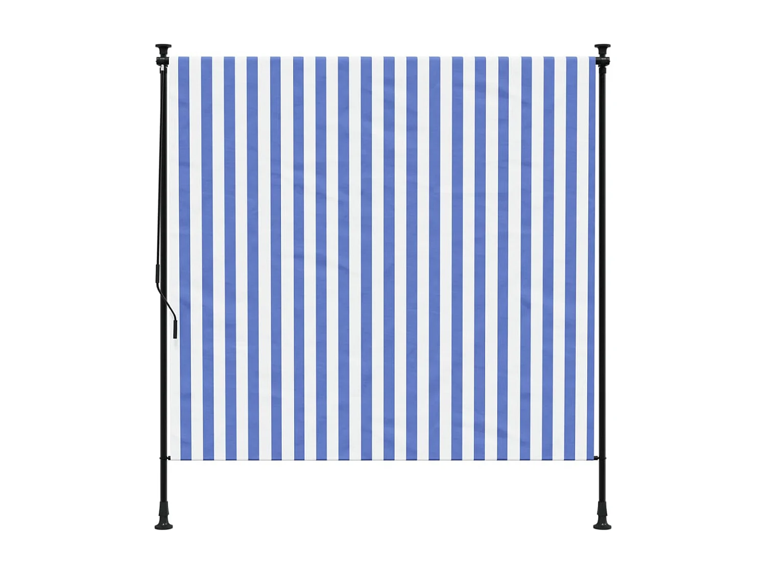 Persiana enrollable exterior tela acero azul blanco 150x270 cm ES830286