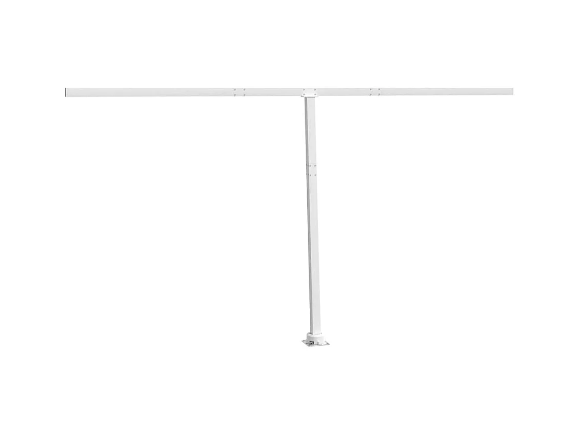 Jeu de poteaux d'Store banne blanc 450x245 cm fer FR174735