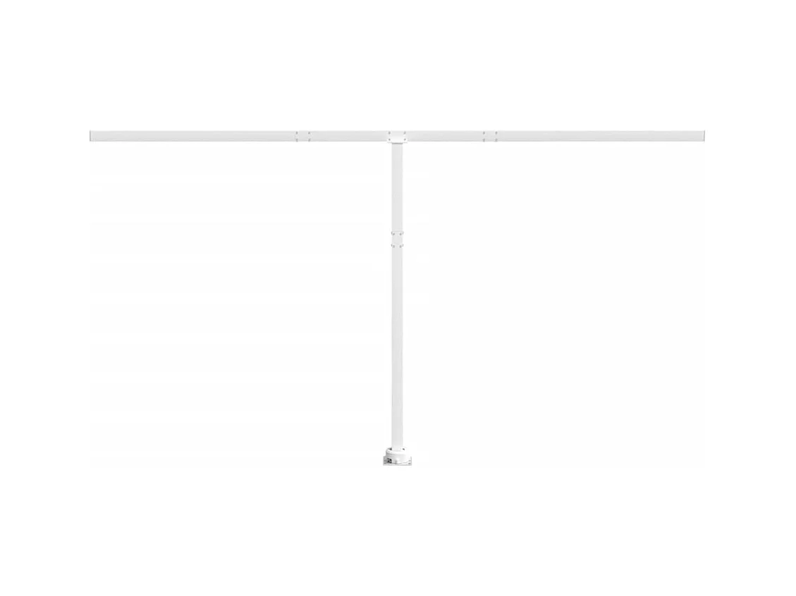 Jeu de poteaux d'Store banne blanc 450x245 cm fer FR174735