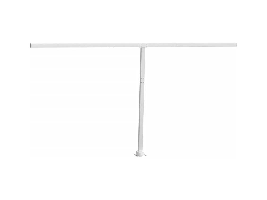 Jeu de poteaux d'Store banne blanc 450x245 cm fer FR174735