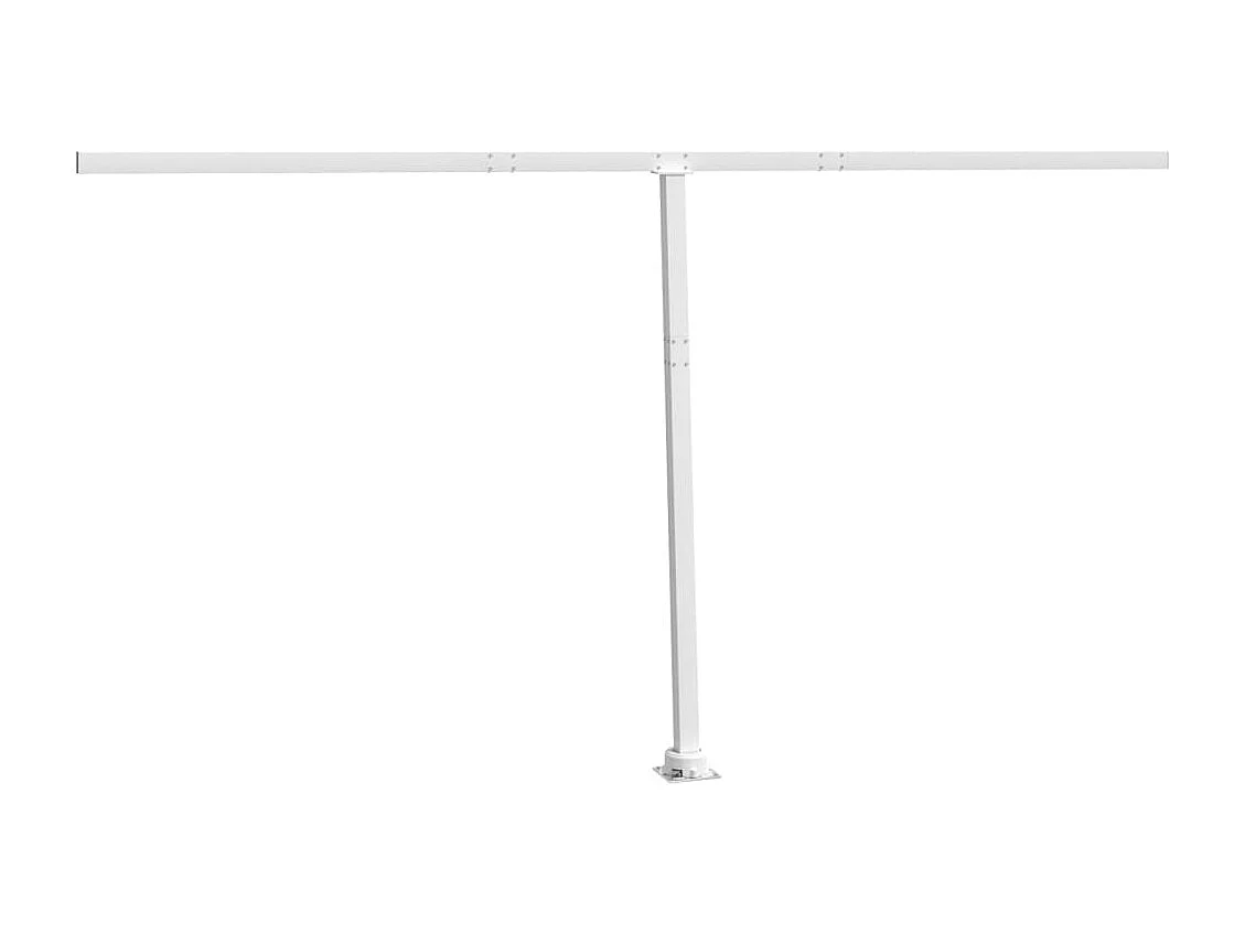 Jeu de poteaux d'Store banne blanc 450x245 cm fer FR174735