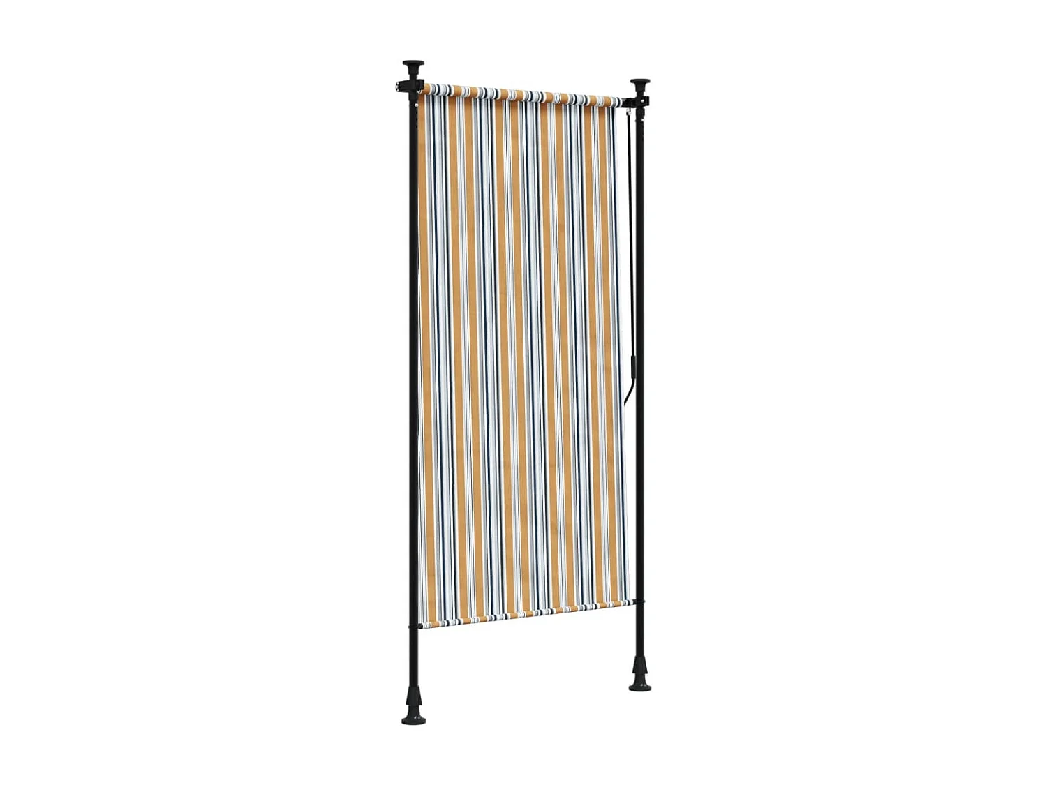 Estore de rolo exterior 100x270 cm tecido/aço amarelo e branco PT154109