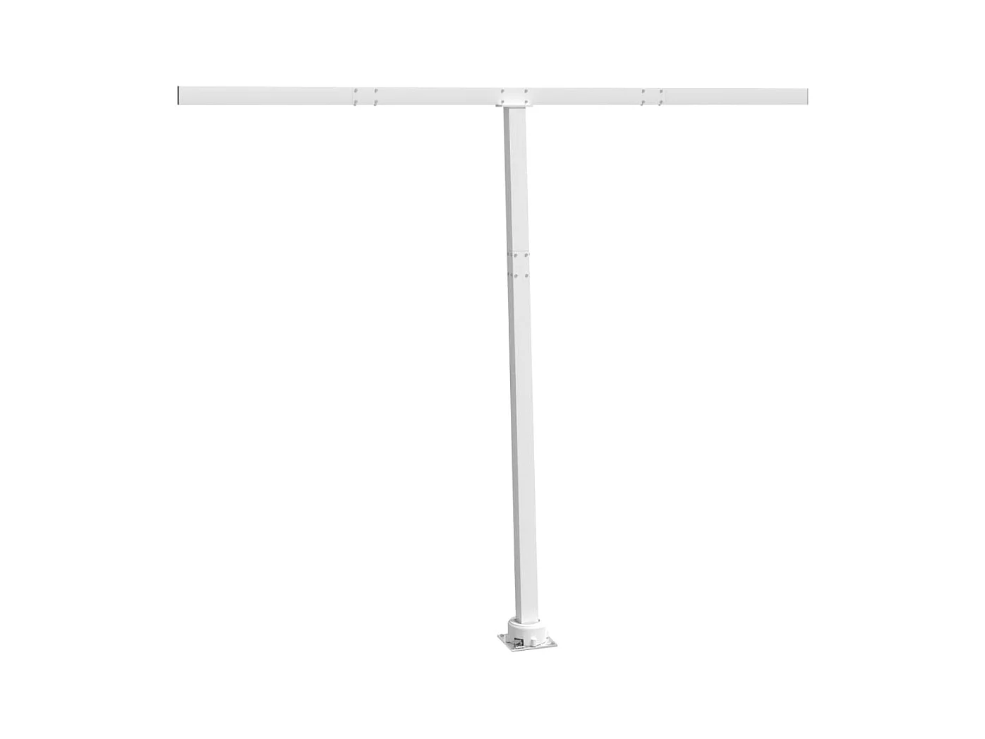 Jeu de poteaux d'Store banne blanc 300x245 cm fer FR205003