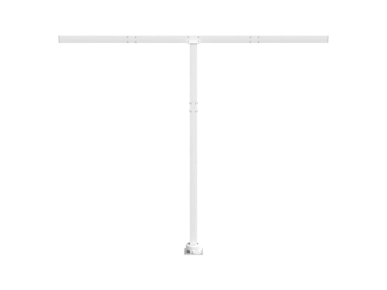 Jeu de poteaux d'Store banne blanc 300x245 cm fer FR205003