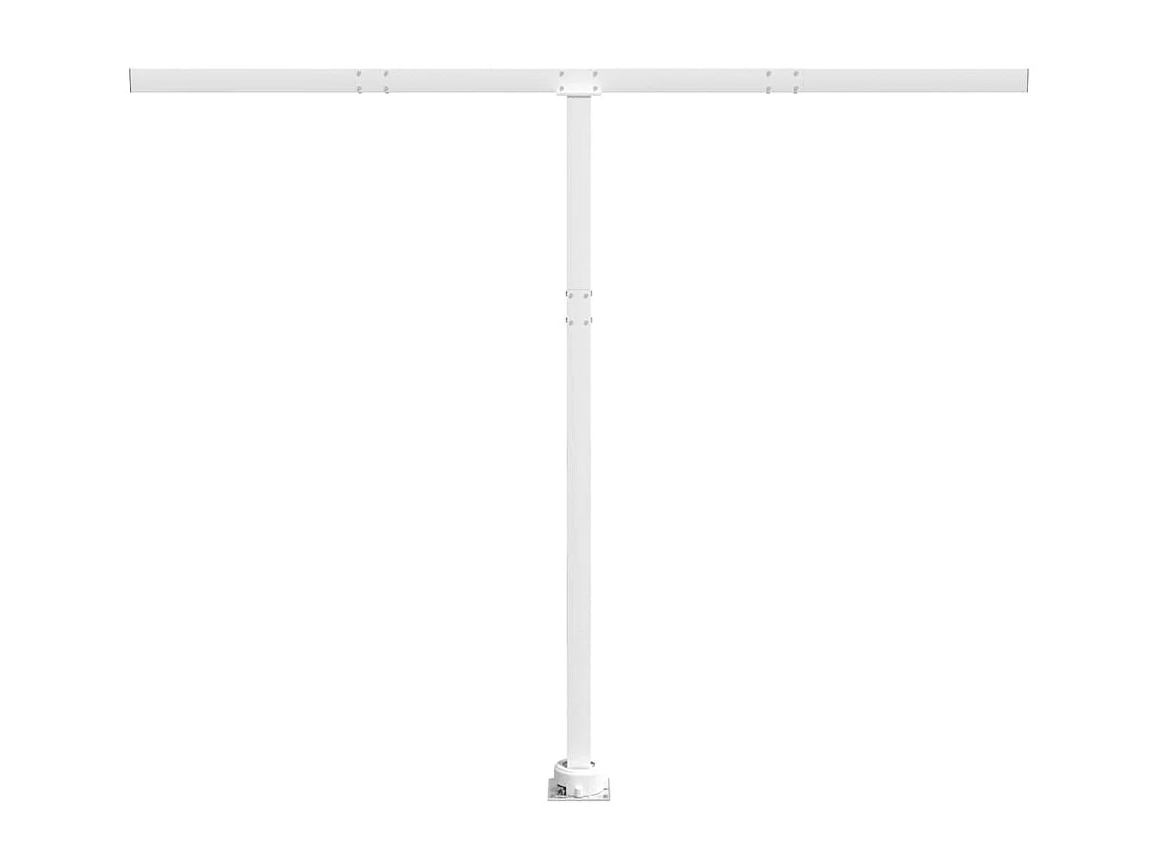 Jeu de poteaux d'Store banne blanc 300x245 cm fer FR205003